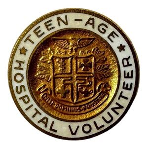 Teenage Hospital Volunteer Vintage Lapel Pin